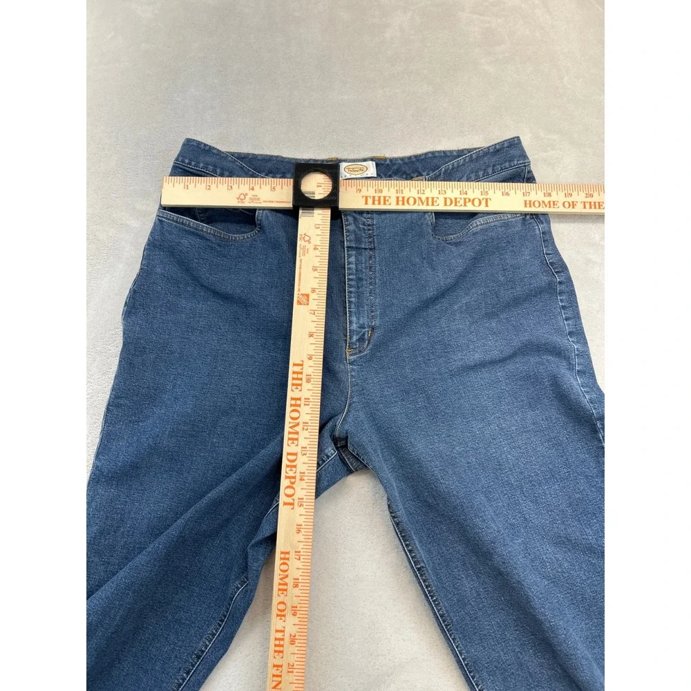 Talbots Jeans Womens 16P Blue Petites Stretch Tapered Leg High Rise Mom Classic